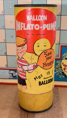 Vintage Inflato Balloon Pump 1950-60’s, Worn, Approx 7″h WORKS