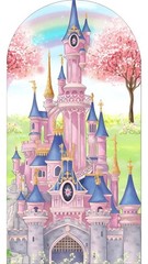Princesses Castle Arch Painel Backdrop Cover Girls Birthday Party Decorations