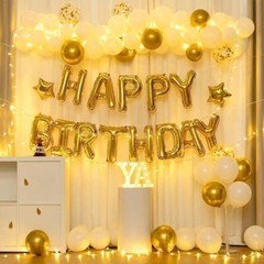 25pcs/set Happy Birthday Balloons Banner Blue Decoration Letters Balloon