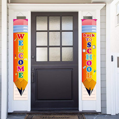 Welcome Back to School Party Decorations Porch Sign Hanging Backdrop Banner 2025