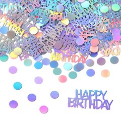 540 PCS Iridescent Happy Birthday Confetti Glitter Table Scatter Party