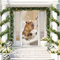 Capybara Door Cover Banner 72.8×35.4 Inch,Front Door Cover With Hanging Rope …