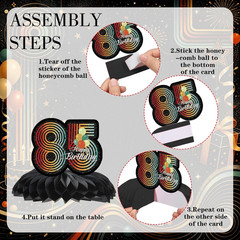 Vintage 85Th Birthday Decorations – 9 Pcs Retro Sunset Party Paper Table Honeyco