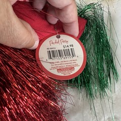 Packed Party Metallic Tinsel Fringe Decoration Red Green Gold Pink 14×14 New