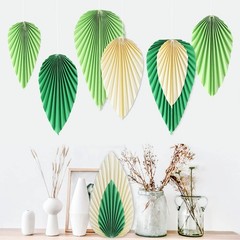 Fans Party Decorations Green Leaves for Decoration Palm Leaves Party Decorati…