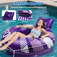 Pool Float Adult, 53″ Large Inflatable River Tube Float, River Tubes for Floa…