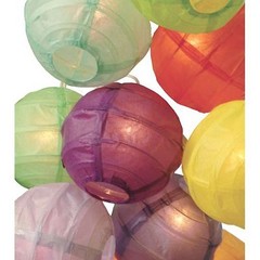 Japanese Chinese Rainbow Paper Lantern Set Christmas Holiday Party Lights S-2735