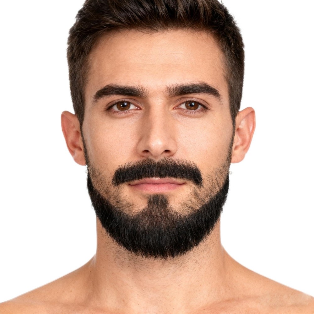 Fake Beard and Mustache Set, Realistic Black Facial Hair, Fake Beard for Men,…