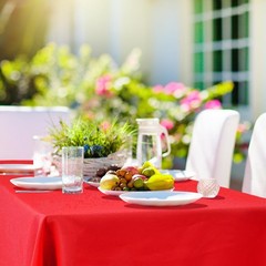 Peryiter 6 Pcs Assorted Color Fabric Rectangle Tablecloth 60 x 83 Inch Stain …