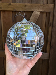 Disco Ball 6″ Silver Mirrored Party Decor