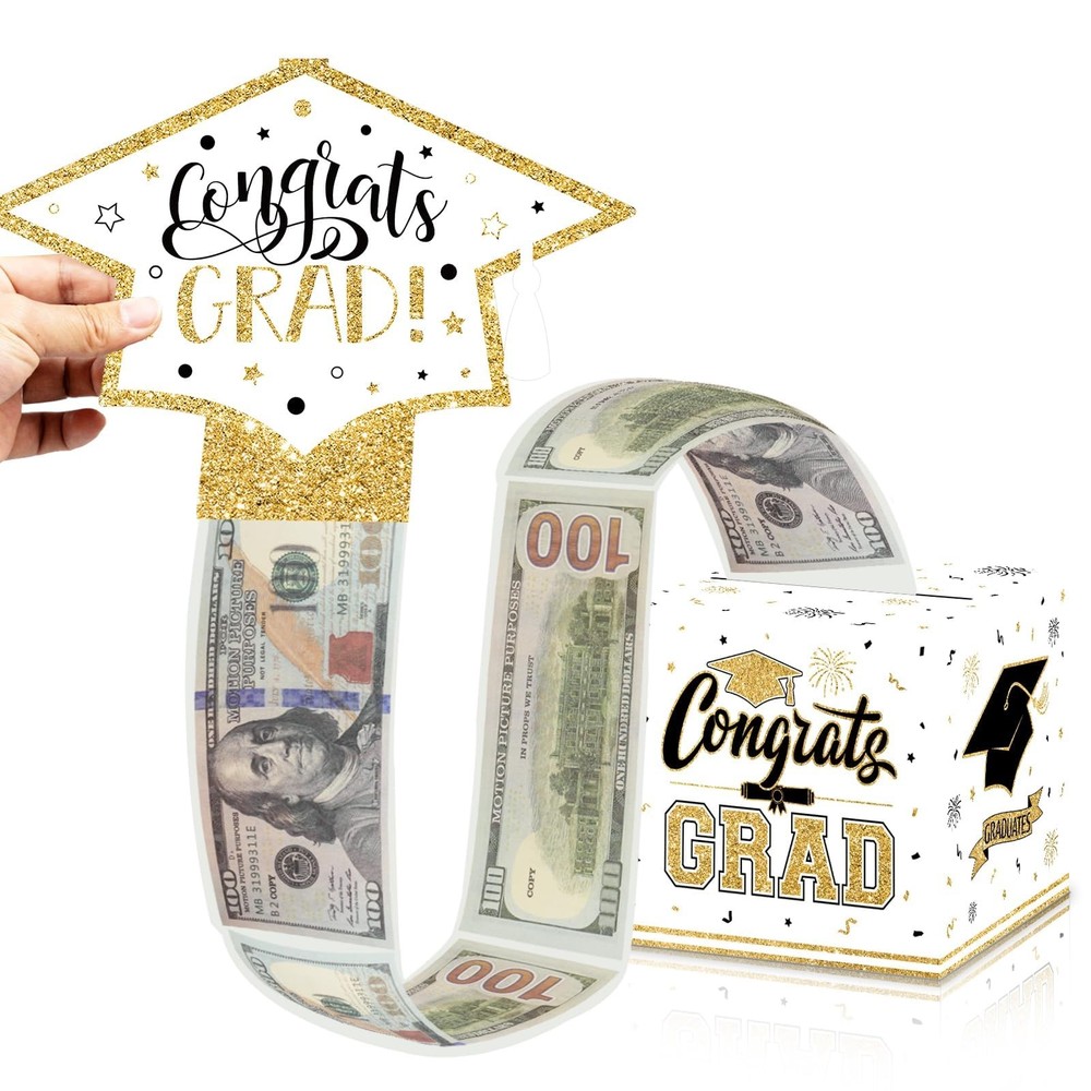 Class of 2026 Graduation Money Box for Cash Gift Pull, Funny Surprise DIY Cash