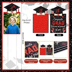 13 Pcs 37″ K-12 Graduation Photo Yard Signs with Stakes, Double-Sided Class of 2