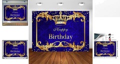 7x5ft Prince Birthday Banner – Elegant Decoration for Joyful Celebrations
