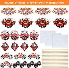 60 Pieces Casino Centerpiece Sticks Decorations Las Vegas Party Table Toppers…
