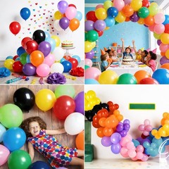 Balloons Decorations，100 Pcs Assorted Colors Balloons 12 inch Latex Round Bal…