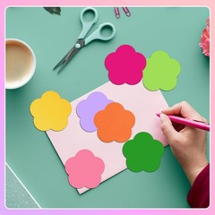 360 Pcs Spring Cutouts Paper 3.9 Inch Assorted Color Die Cuts for DIY Craft P…
