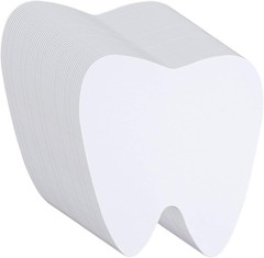 200 PCS 4 Inch Tooth Cutouts Paper White Teeth Shapes Die Cut Double Sided