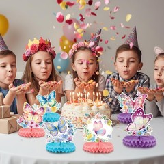 9-Piece Butterfly Table Centerpieces Set Honeycomb Spring Birthday Party Deco…