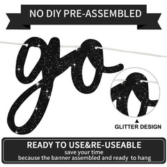 BEISHIDA Black Go Shawty It’s Your Birthday Banner-11.4Feet, NO DIY-Hip black