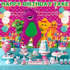 Barney and Friends Personalised Custom Banner Backdrop Party Decorations Gift