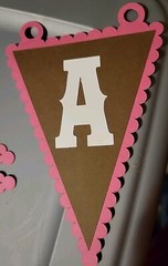 Die Cut Pink & Brown BIRTHDAY for Banner