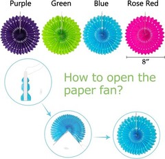 35PCS Fiesta Celebration Decor – Paper Fans, Pom Poms & Banners for Parties