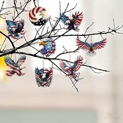 8 Pcs 4th of July Hanging Ornaments Eagle Independence Day Decorations Style 8