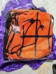 24 Basket Ball Drawstring Backpack Style Bags New