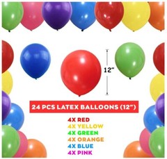 44pcs Birthday Party Decorations, Banner, Paper Fan, Garland, Swirl, Balloons
