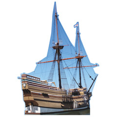 H27026 Mayflower Ship Boat Replica Plymouth Cardboard Cutout Standee Standup