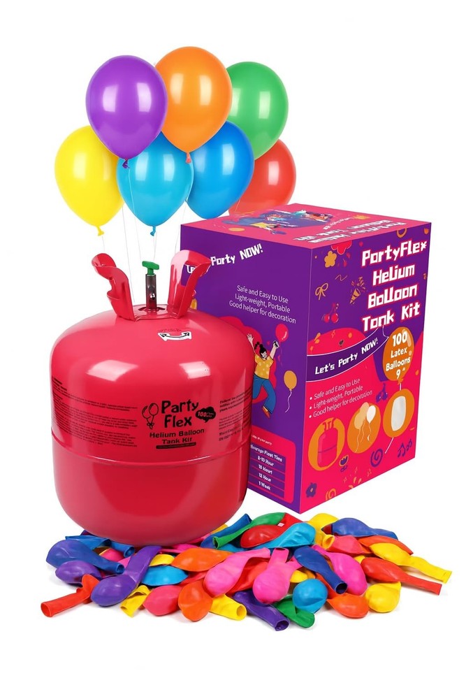 Helium Tank for Balloons – 22L Disposable Helium Balloon Tank Kit Fills Up to…