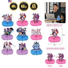 9pcs Demon Movie Hunters Honeycomb Table Centerpiece,Demon Movie Hunters Birt…