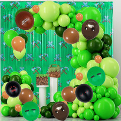 Miner Pixel Crafting Birthday Party Balloons Decoration Supplies – 123 Pcs Ballo