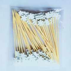 50PCS Christmas Fruit Picks Bamboo Cocktail Sticks Party Decorations