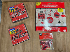 Congrats Grad! – Graduation Party Decorations, Any year, various items (1 lot)