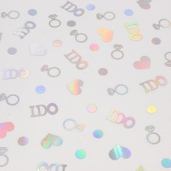 160 PCS Iridescent I Do Engagement Wedding Confetti Bridal Shower Decoration
