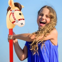 12 Pieces 40 Inch Inflatable Stick Horse Inflatable Cowboy Cowgirl Horse Head…