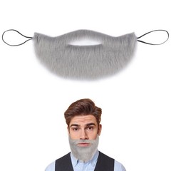Men Fake Beard Self Adhesive Adult Synthetic Mustache Costume Facial Hair for…