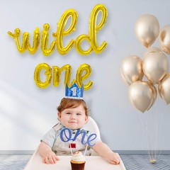 Wild One Cursive Letter Balloons – First Birthday Decorations For A Baby Boy …