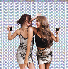 Foil Curtain Backdrop for Birthday Party | Metallic Tinsel Photo Booth Props for