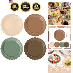 Woodland Baby Shower Plates 48 Pack 7 Inch Forest Animal Dessert Plates