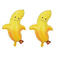 5PCS 28inch Mylar Balloons for Baby Shower – Banana Themed Party Decoration S…