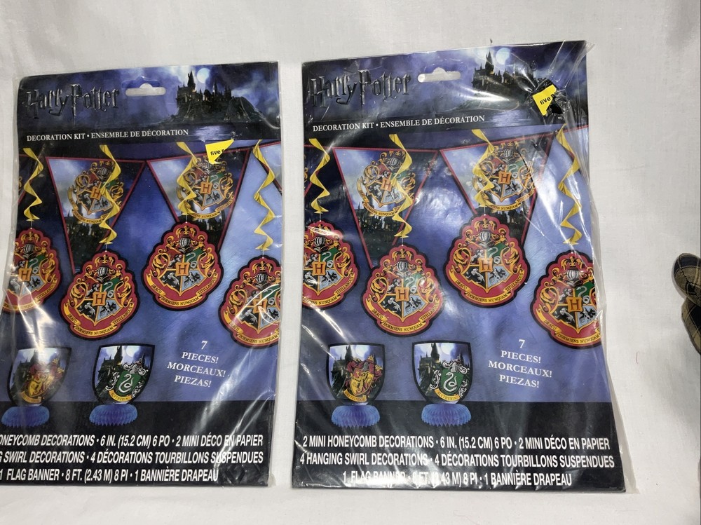 Harry Potter Party Decorations Kit Hanging Honeycomb Birthday 7pc Lot Of 2