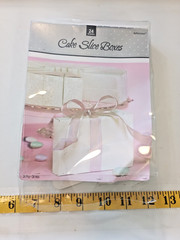 Favor box pack cake slice holder white sealed party supplies