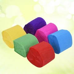 Wood Pulp Crepe Paper Streamer Rolls for Hanging and Decorating Birthday Parties