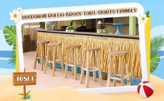 105 ft Natural Raffia Grass Table Skirts Fringes Hawaiian Luau Straw Grass Skirt