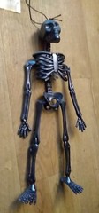SKELETON black Hanging Plastic 32x15x5.5cm New Funky Fun Decoration
