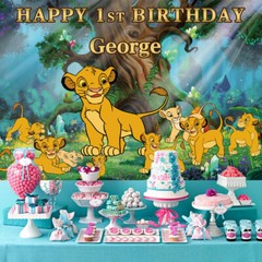 Simba The King Lion Personalised Custom Birthday Banner Backdrop Party Supplies