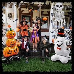 Halloween Balloons Set Large Foil Balloons for Indoor Outdoor Decorations Gift