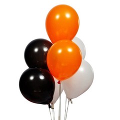 300 Mini Orange Black White Balloons 5 Inch Latex for Halloween Decor